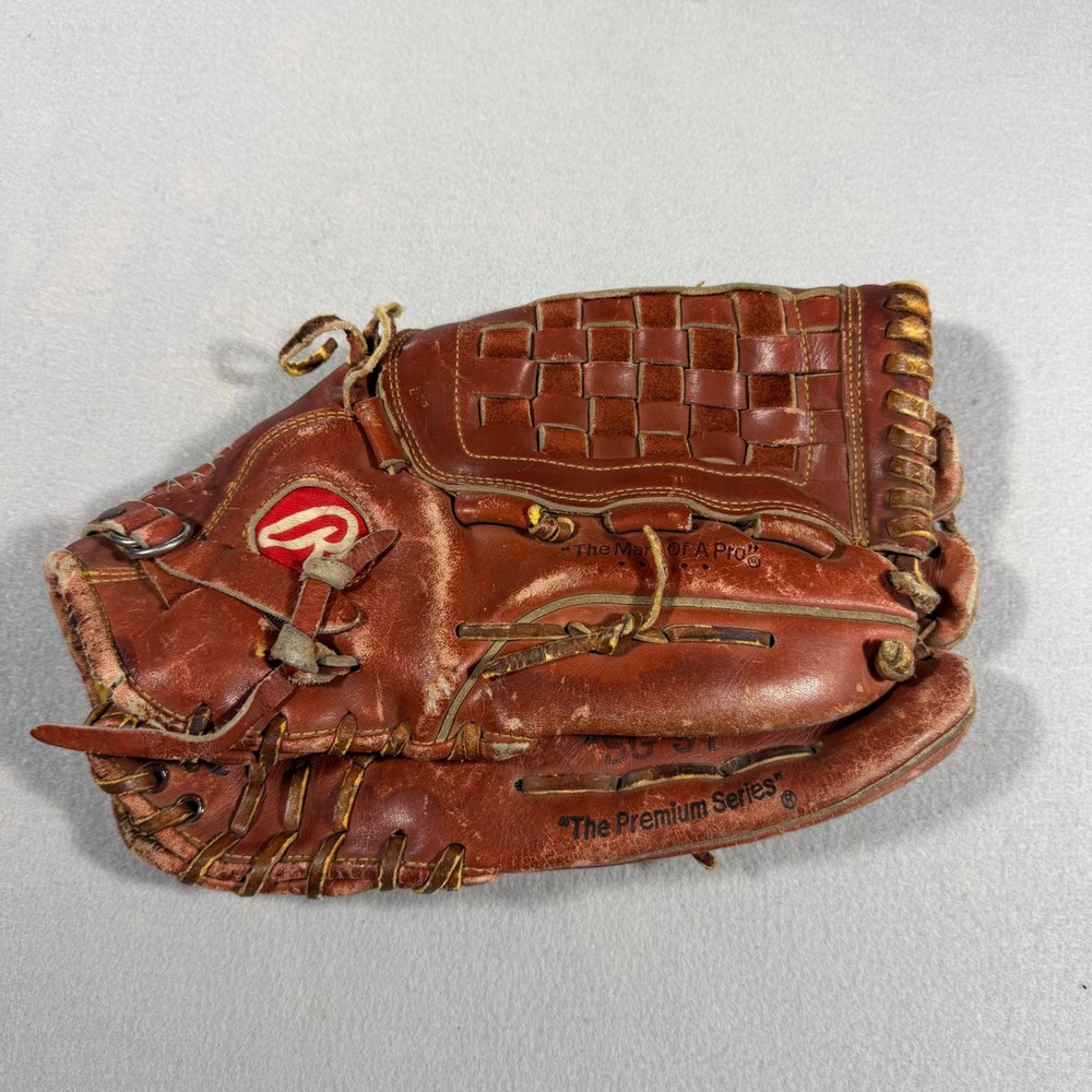 Rawlings Premium Series SG97 Baseball Glove Brown Leather Basket Web RHT 12 inch